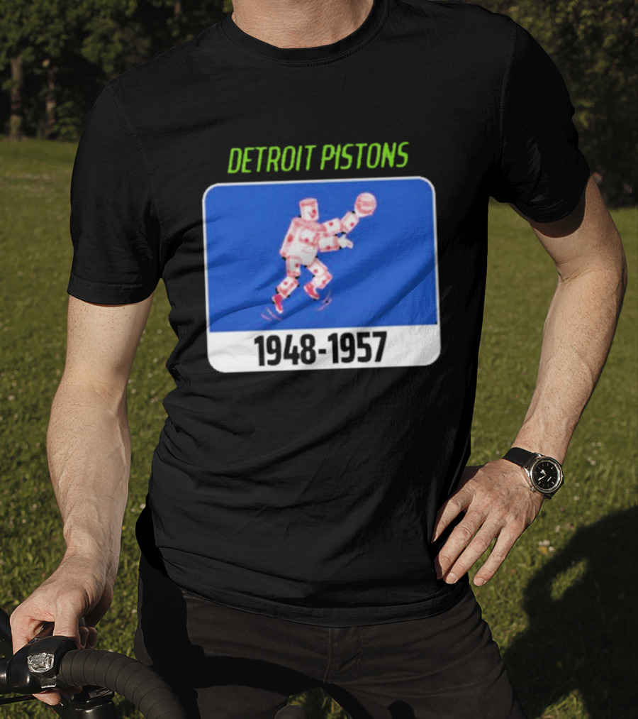 Detroit Pistons 1948 1957 Retro Basketball T-Shirt