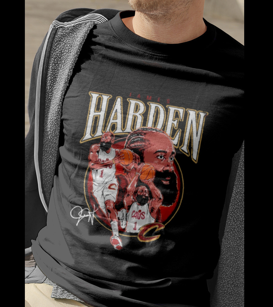James Harden Cavs Basketball Legend Cleveland Number One T-Shirt