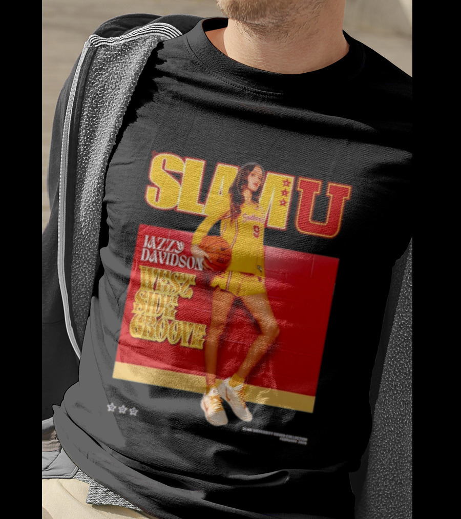Jazzy Davidson Basketball Slamu Southern 9 West Side Groove T-Shirt