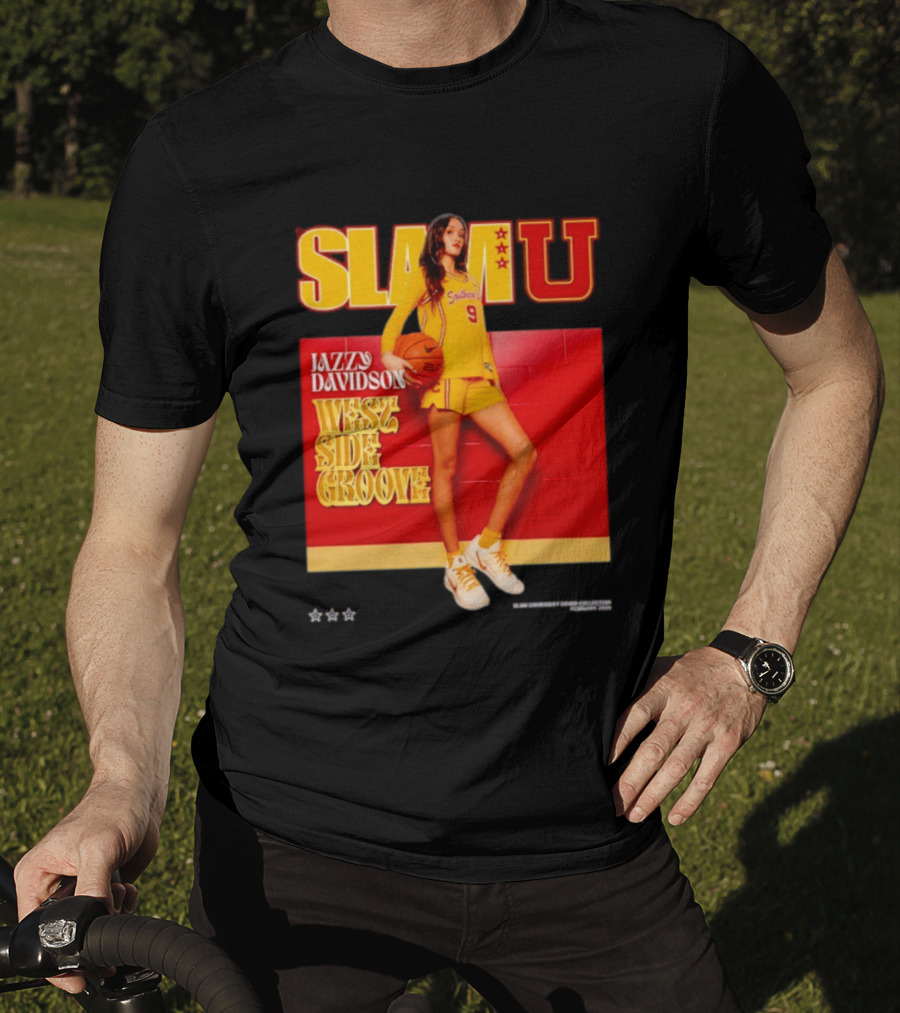 Jazzy Davidson Basketball Slamu Southern 9 West Side Groove T-Shirt