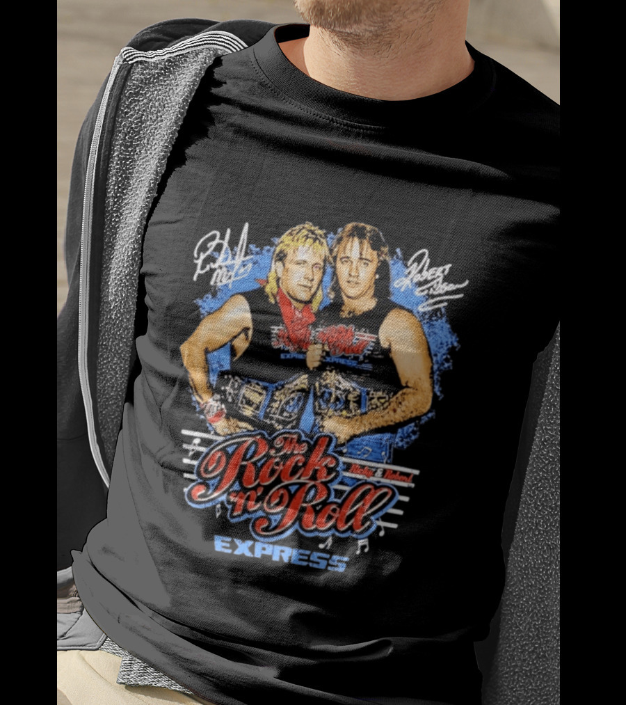 Ricky Morton Robert Gibson Rock 'n' Roll Express Tag Team Champions T-Shirt
