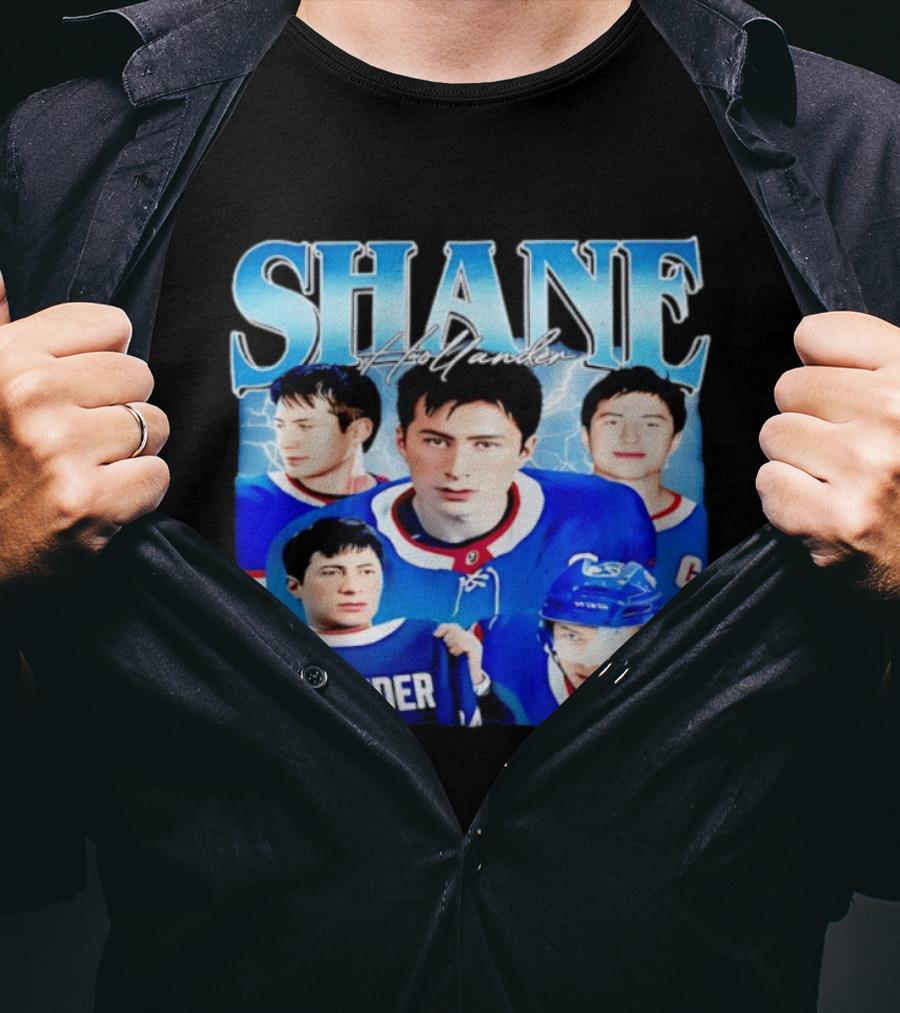 Shane Hollander Hockey Legend Heated Rivalry Lightning T-Shirt
