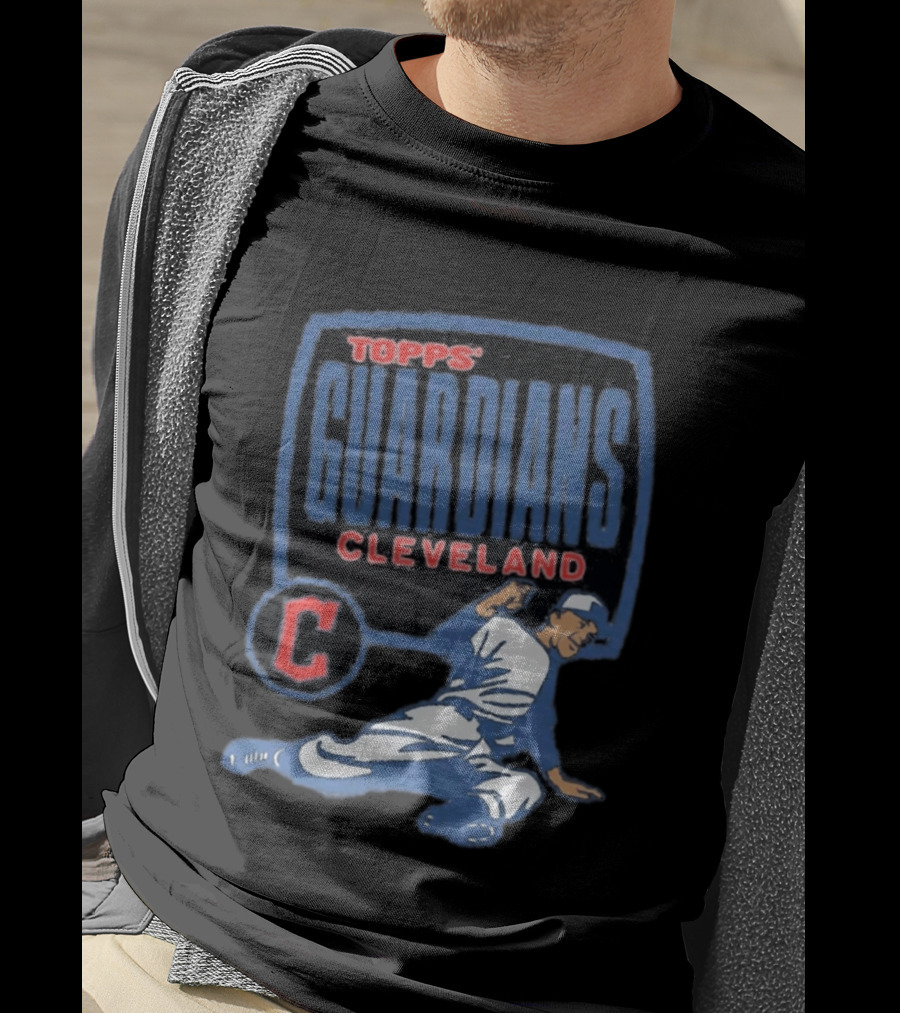 Cleveland Guardians Topps MLB Cartoon Raglan T-Shirt