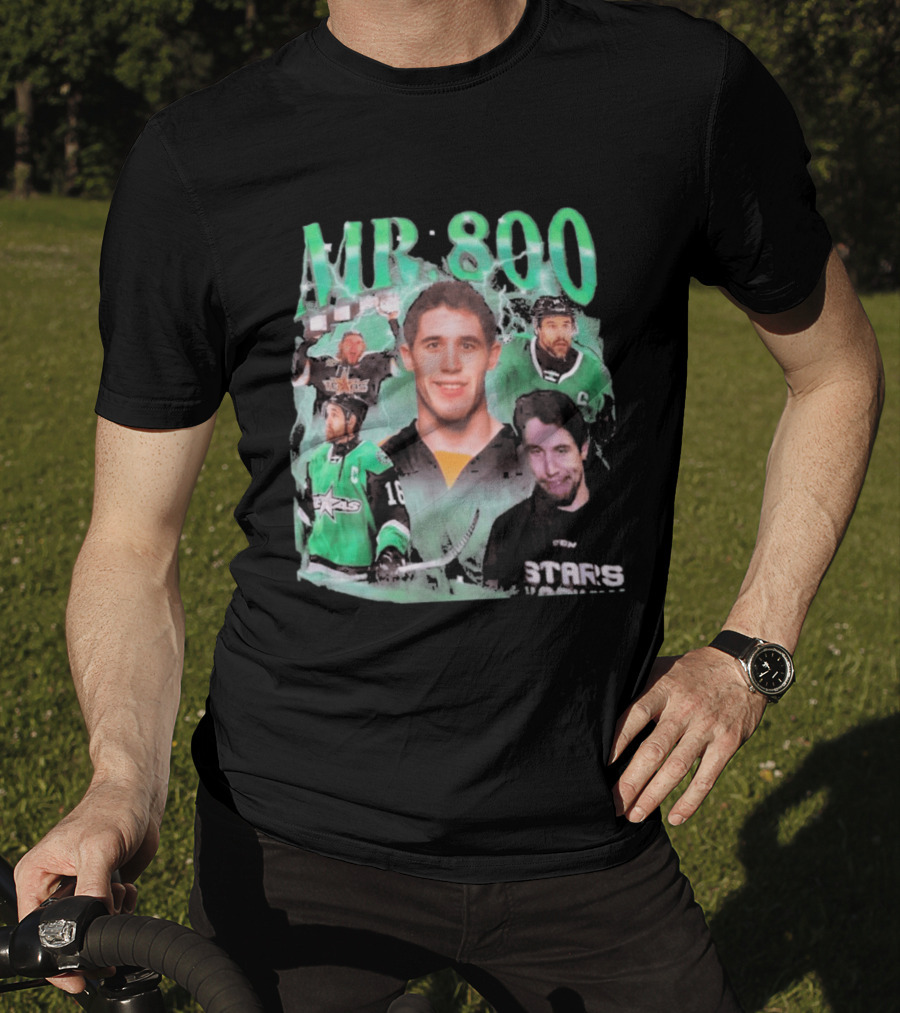MR 800 Hockey Legends Dallas Stars Celebratory Milestone T-Shirt