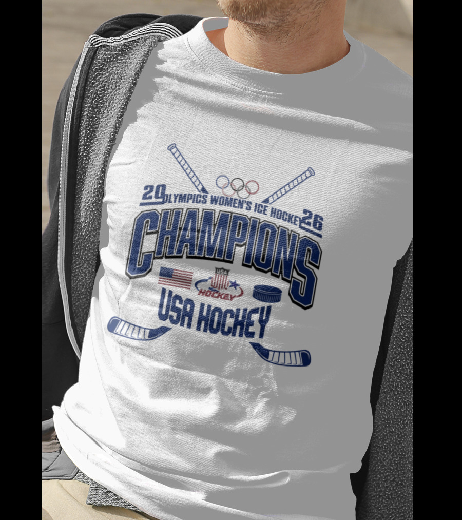 2026 Olympics Women's Ice Hockey Champions USA Hockey T-Shirt