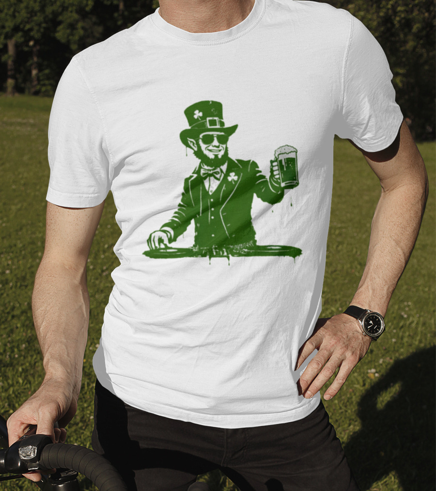 DJ Irish Uncle Sam St Patrick's Day Beer Celebration T-Shirt