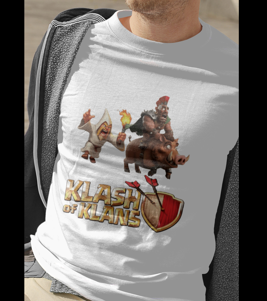 Klash Of Klans Characters With Wizard And Hog Rider T-Shirt