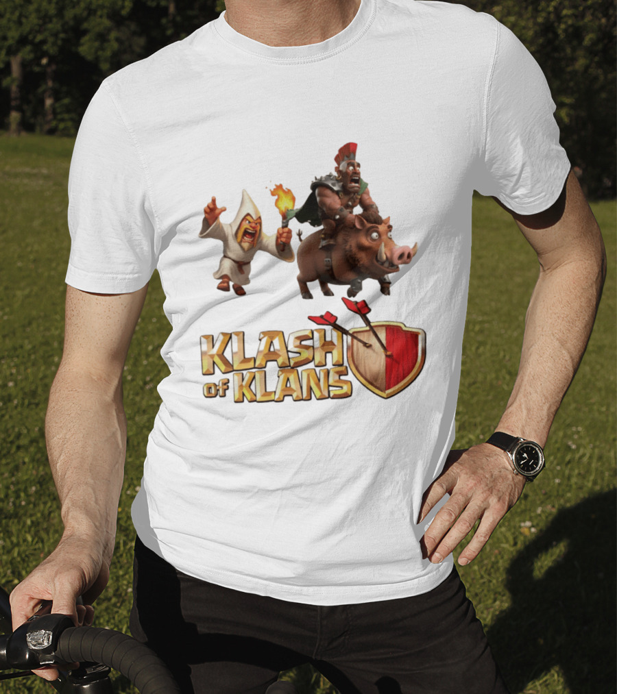 Klash Of Klans Characters With Wizard And Hog Rider T-Shirt