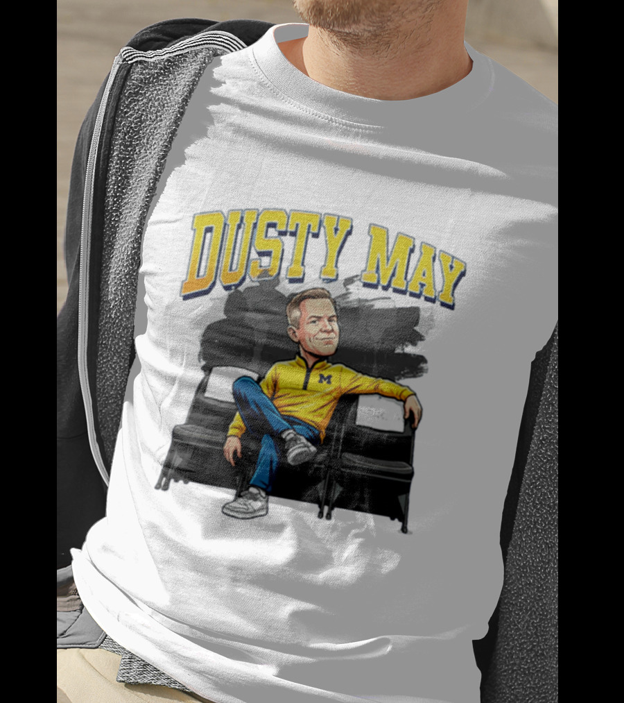 Dusty May Michigan Basketball Caricature T-Shirt