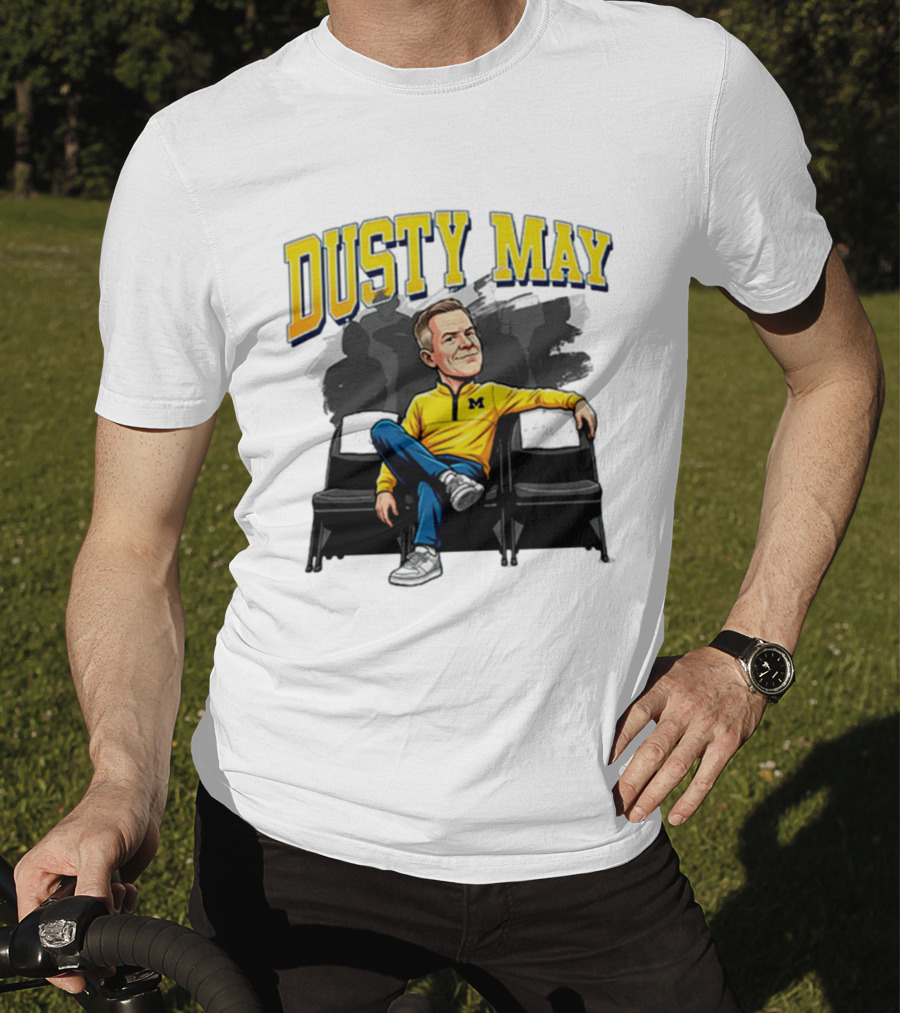 Dusty May Michigan Basketball Caricature T-Shirt