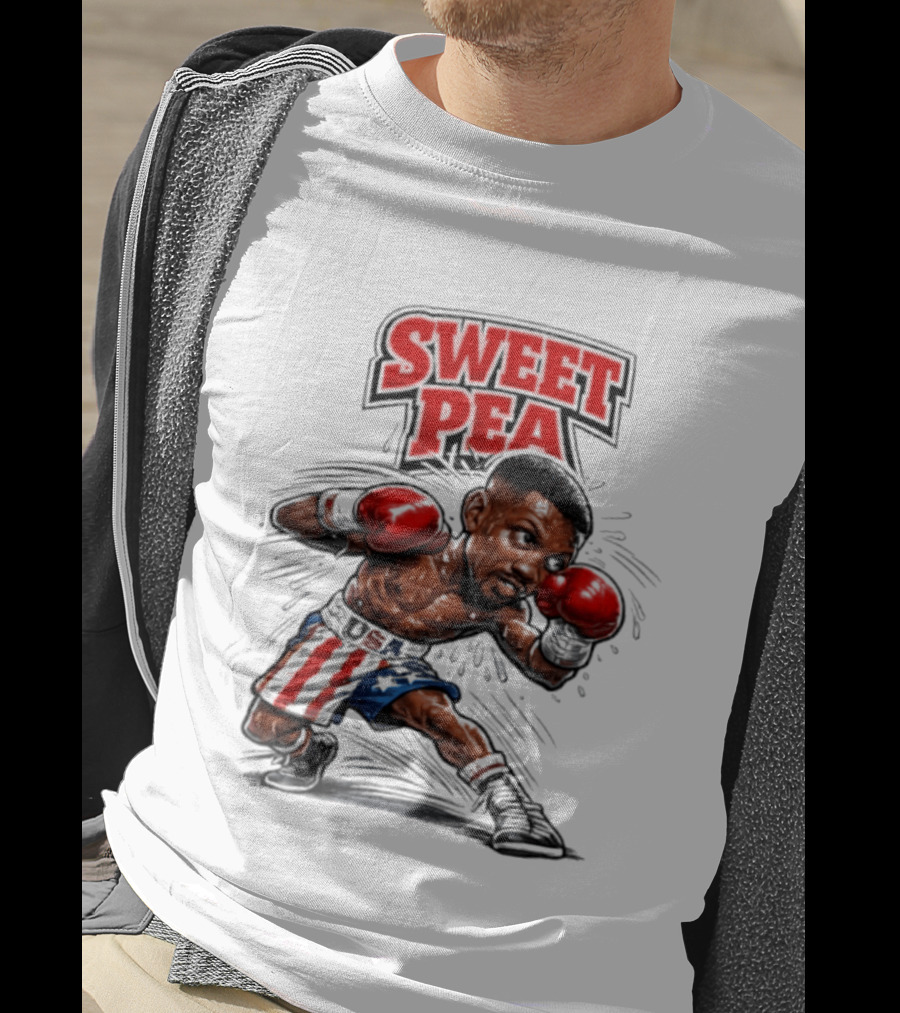 Sweet Pea Pernell Whitaker Boxing Caricature USA Flag Shorts T-Shirt