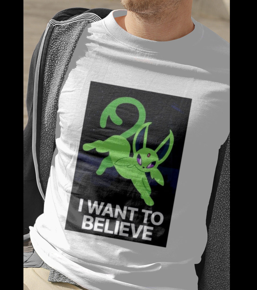 Shiny Espeon I Want To Believe Paranormal T-Shirt