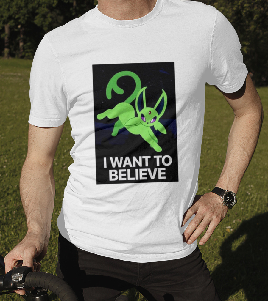 Shiny Espeon I Want To Believe Paranormal T-Shirt