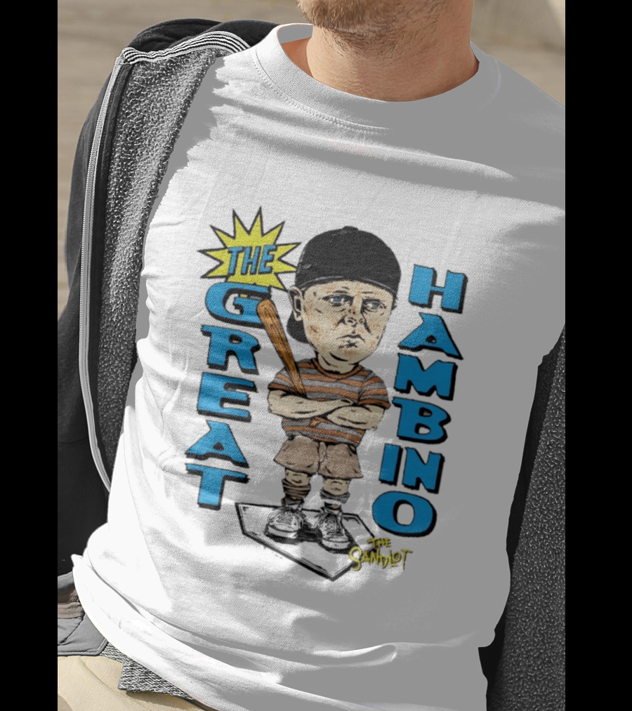 The Sandlot The Great Hambino Cartoon Character With Bat T-Shirt