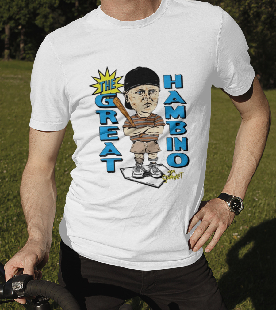 The Sandlot The Great Hambino Cartoon Character With Bat T-Shirt