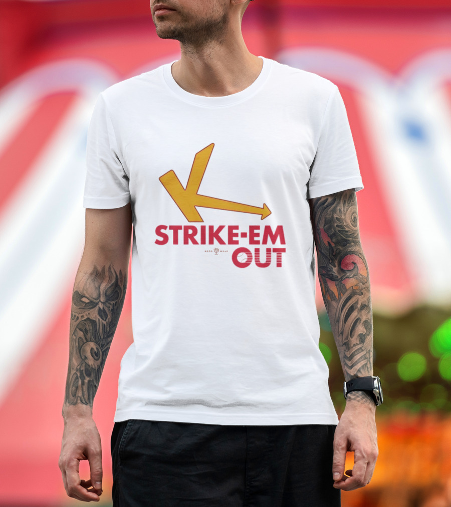 Strike Em Out Arrow CJ Beatt Baseball T-Shirt