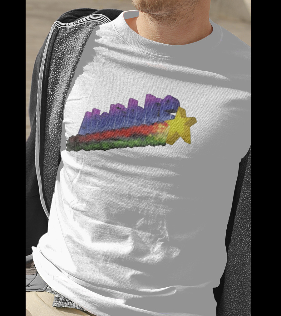 Abolish ICE Star Bold Text With Colorful Gradient And 3D Effect T-Shirt