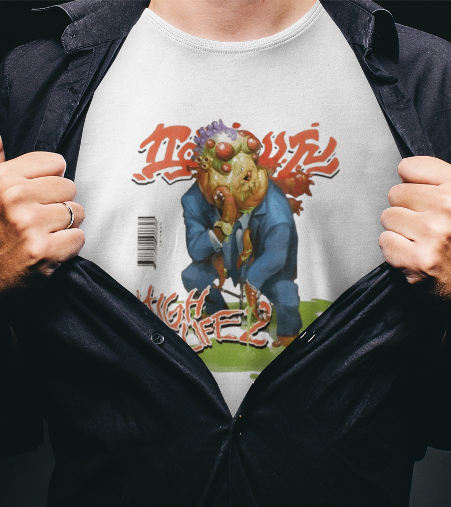 High On Life 2 Magazine Cover Alien Character In Suit Energetic T-Shirt