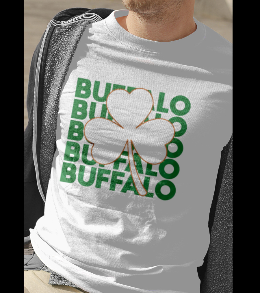 Lucky Buffalo Bills St. Patrick's Day Clover T-Shirt