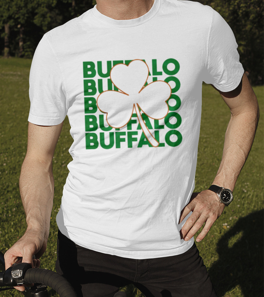 Lucky Buffalo Bills St. Patrick's Day Clover T-Shirt