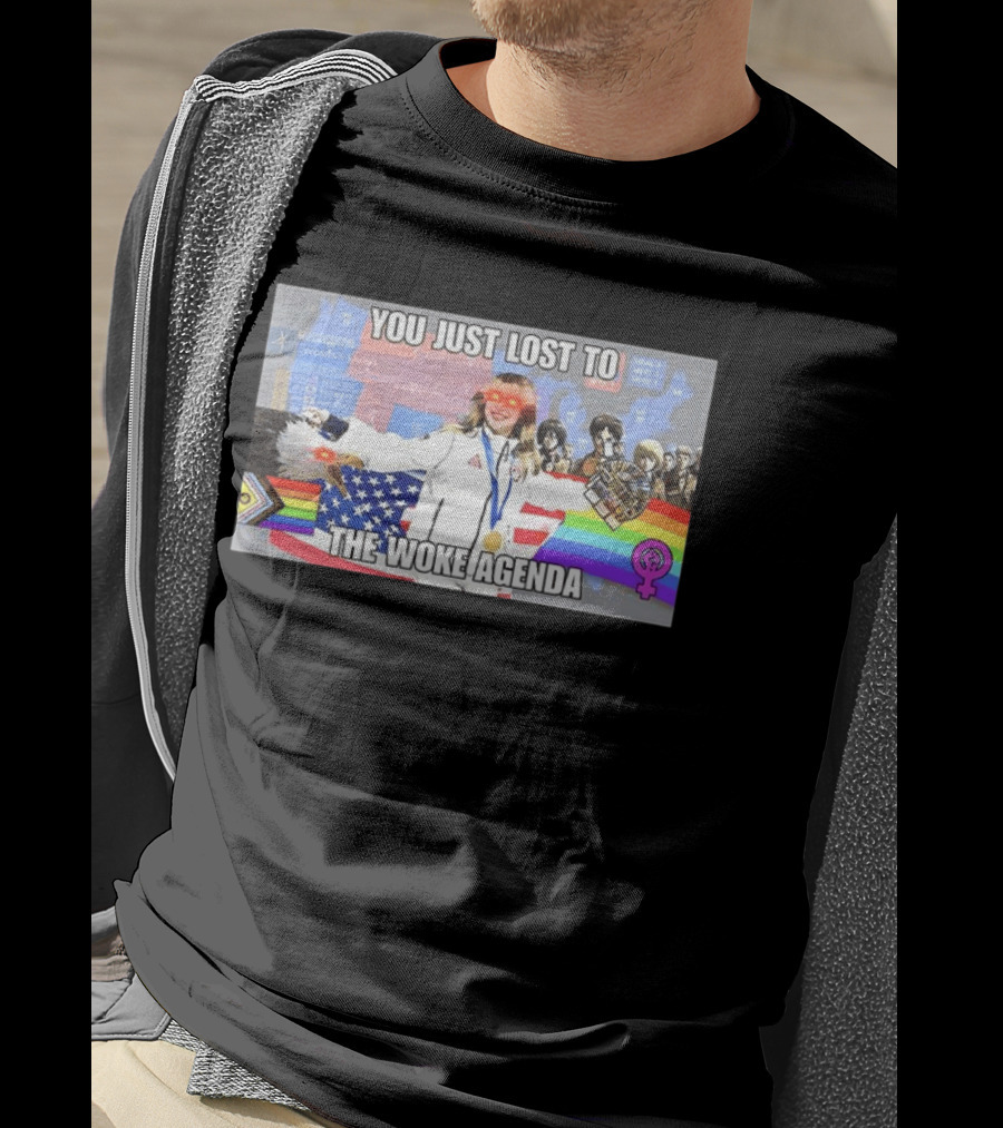 You Just Lost To The Woke Agenda Alysa Liu Rainbow Flag Anime Character Feminist T-Shirt