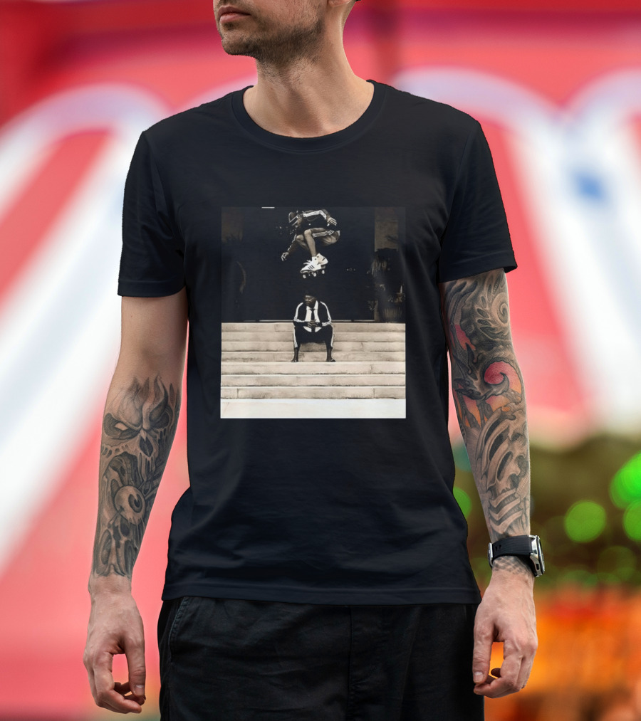 Bad MFs Tyshawn And Samuel L In Adidas Skateboard Jump Scene T-Shirt