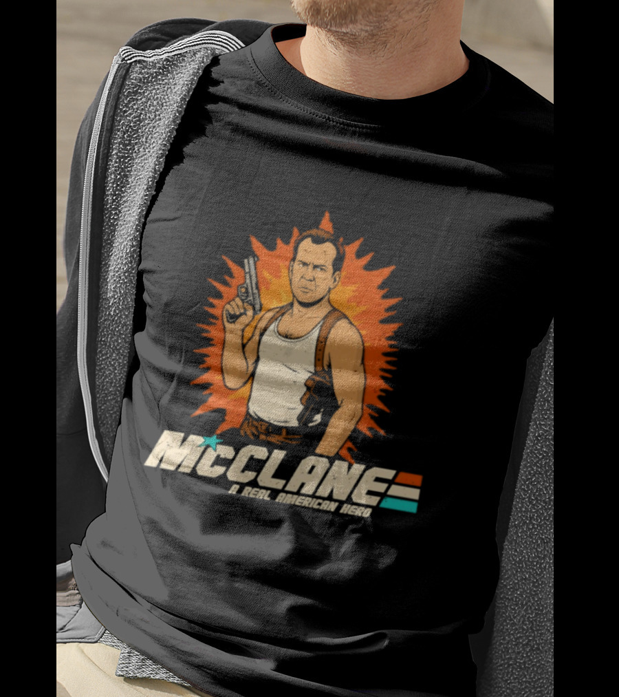 John McClane Die Hard A Real American Hero Explosive T-Shirt