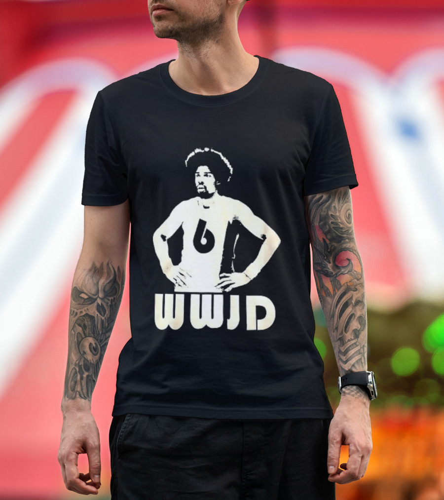 Julius Erving Number 6 WWJD What Would Julius Do T-Shirt