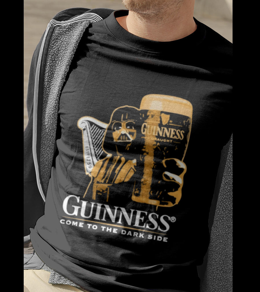 Guinness Darth Vader Come To The Dark Side Star Wars Beer Glass T-Shirt