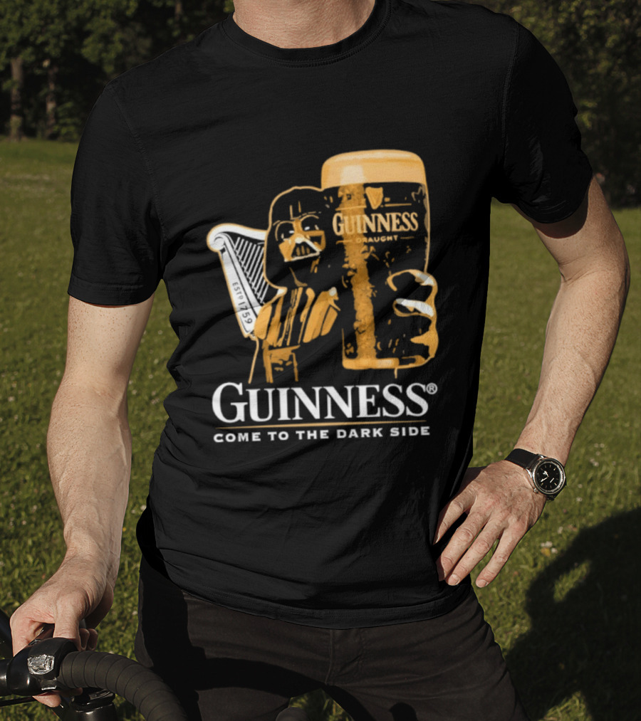 Guinness Darth Vader Come To The Dark Side Star Wars Beer Glass T-Shirt