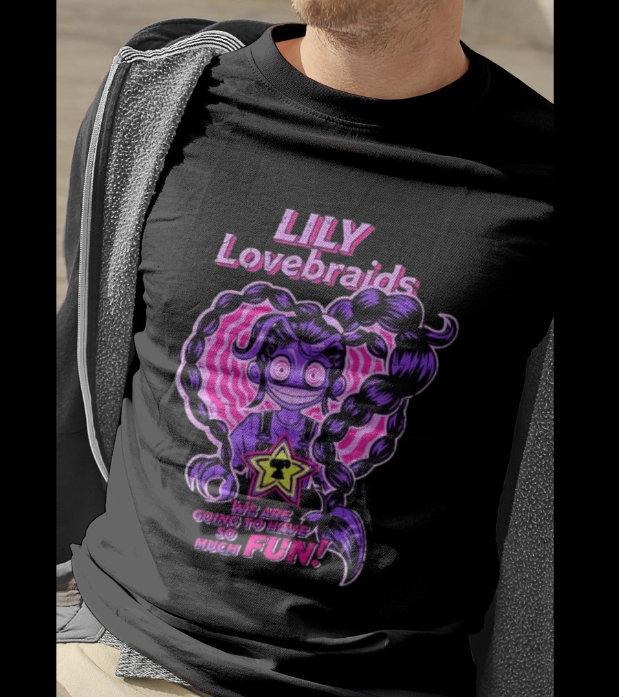 Lily Lovebraids We Are Going To Have So Much Fun Star Pink Braids T-Shirt