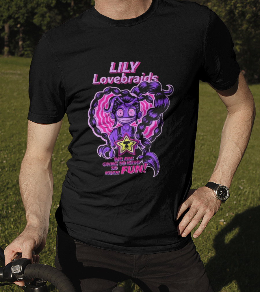 Lily Lovebraids We Are Going To Have So Much Fun Star Pink Braids T-Shirt