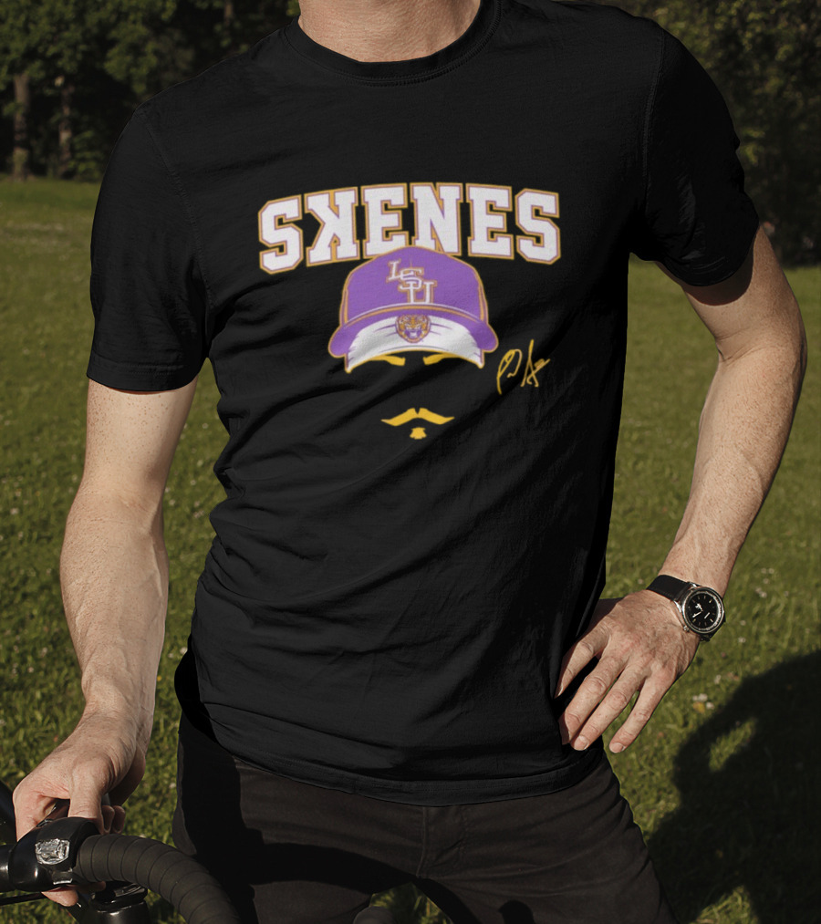 Paul Skenes LSU Tigers Baseball Skenes Stache Pro T-Shirt