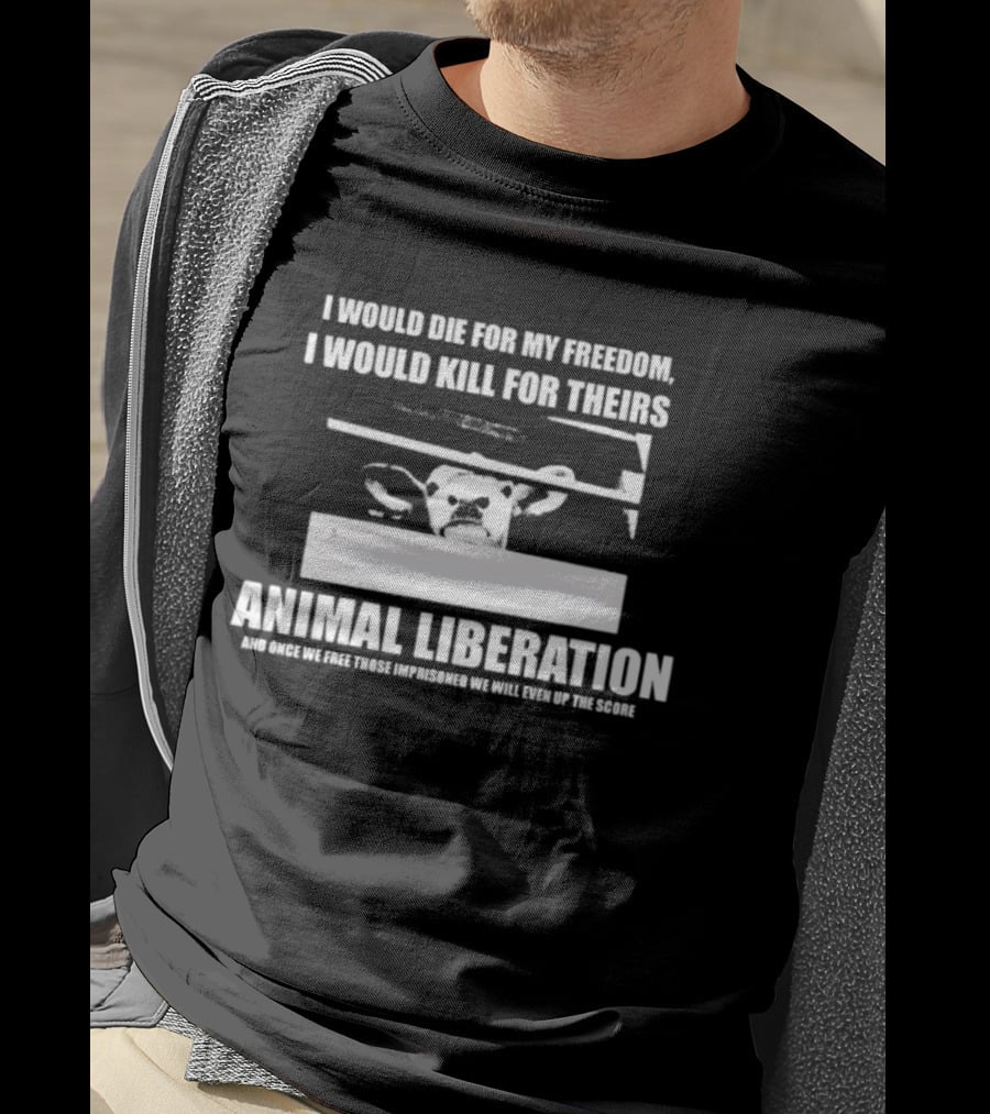 I Would Die For My Freedom I Would Kill For Theirs Animal Liberation Banksy Rat T-Shirt