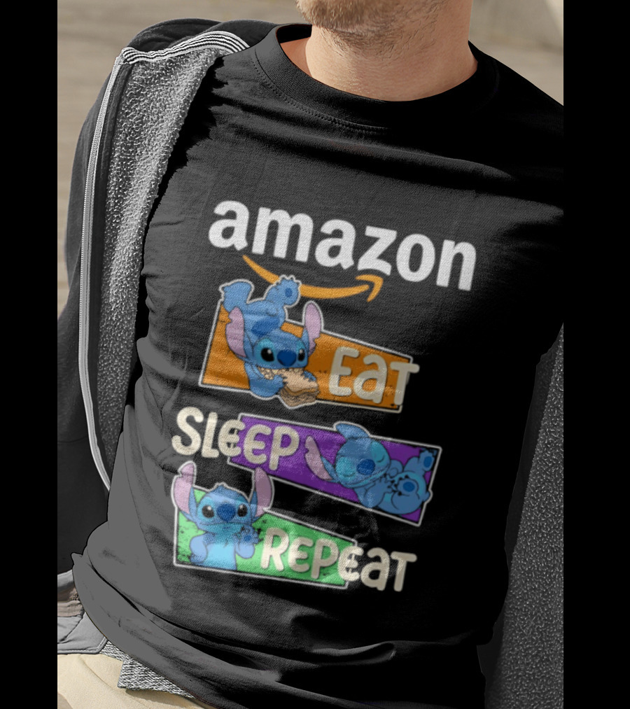 Amazon Stitch Eat Sleep Repeat T-Shirt