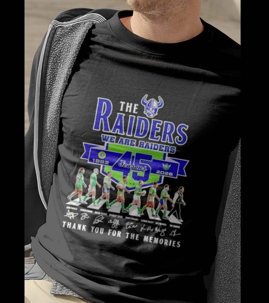 The Raiders We Are Raiders 45 Seasons 1982 2026 Thank You For The Memories T-Shirt