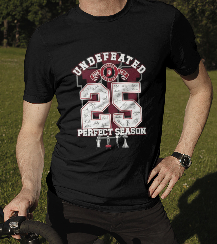Indiana Hoosiers Undefeated 2025 Perfect Season 16 0 T-Shirt