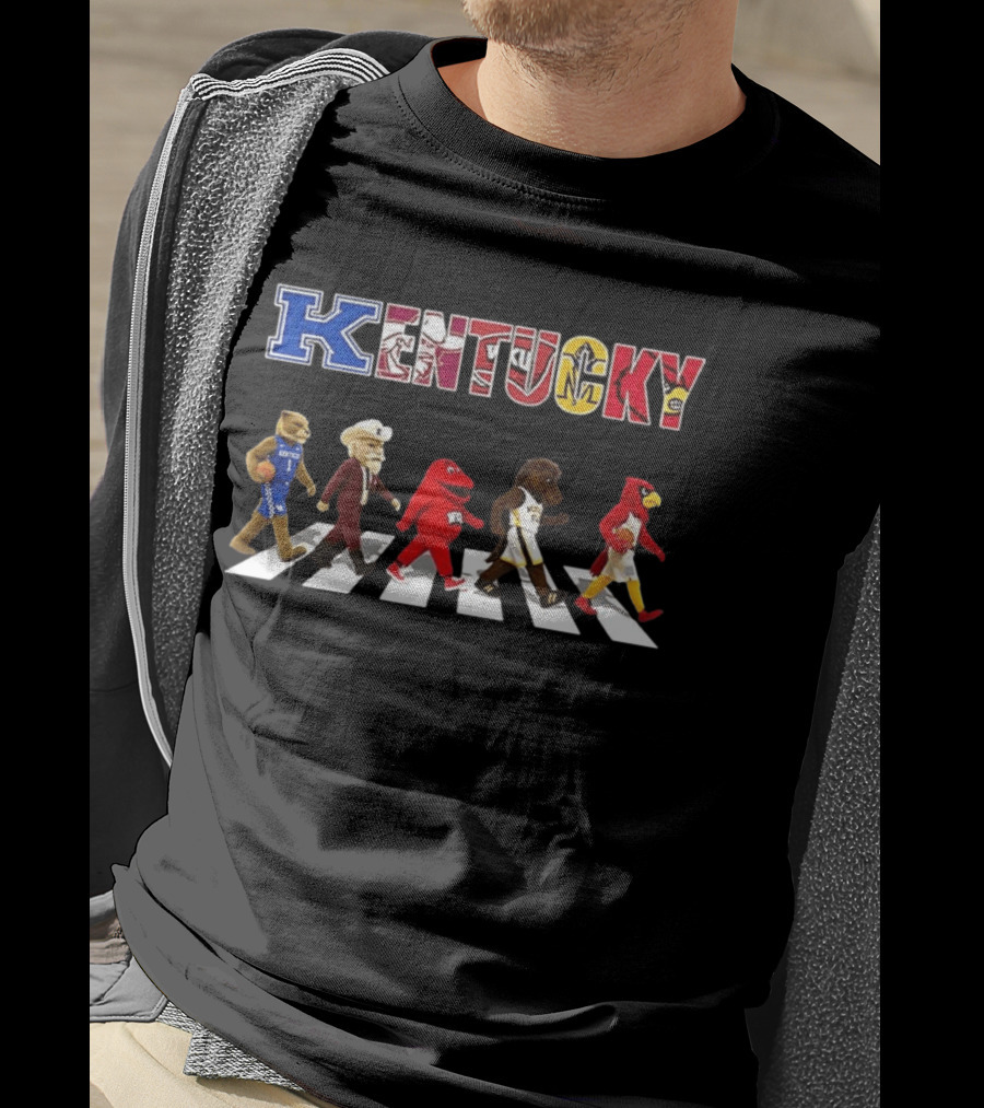 KENTUCKY Basketball Big Red Wildcat Cardinal Mascots Abbey Road T-Shirt