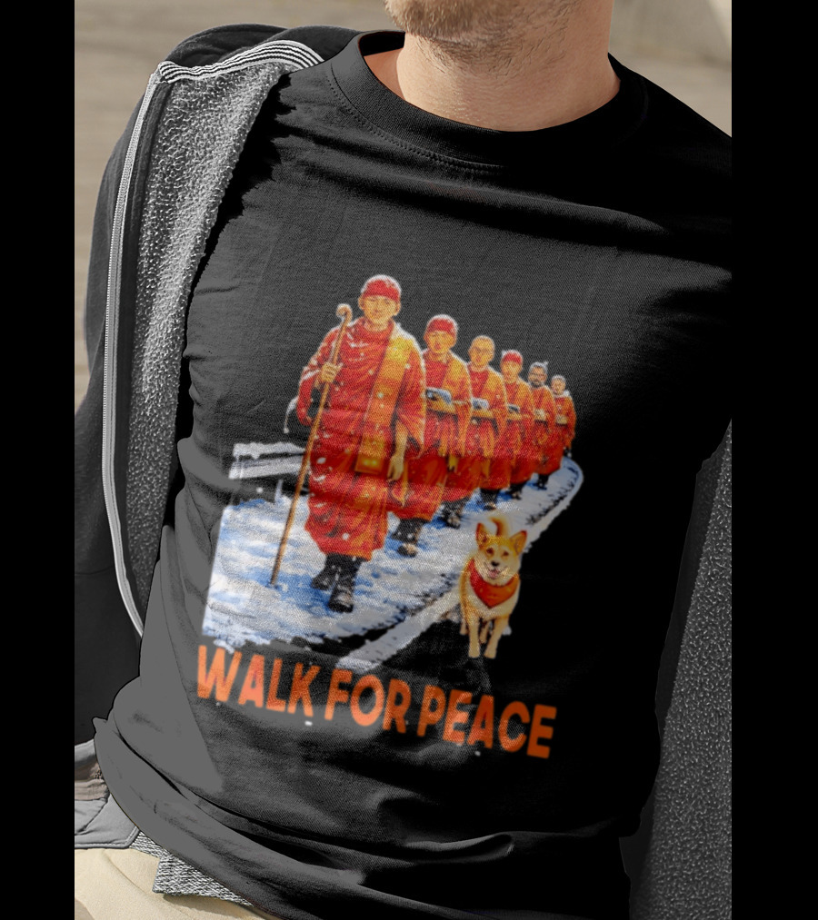 Walk For Peace 2026 Monks And Aloka Dog T-Shirt
