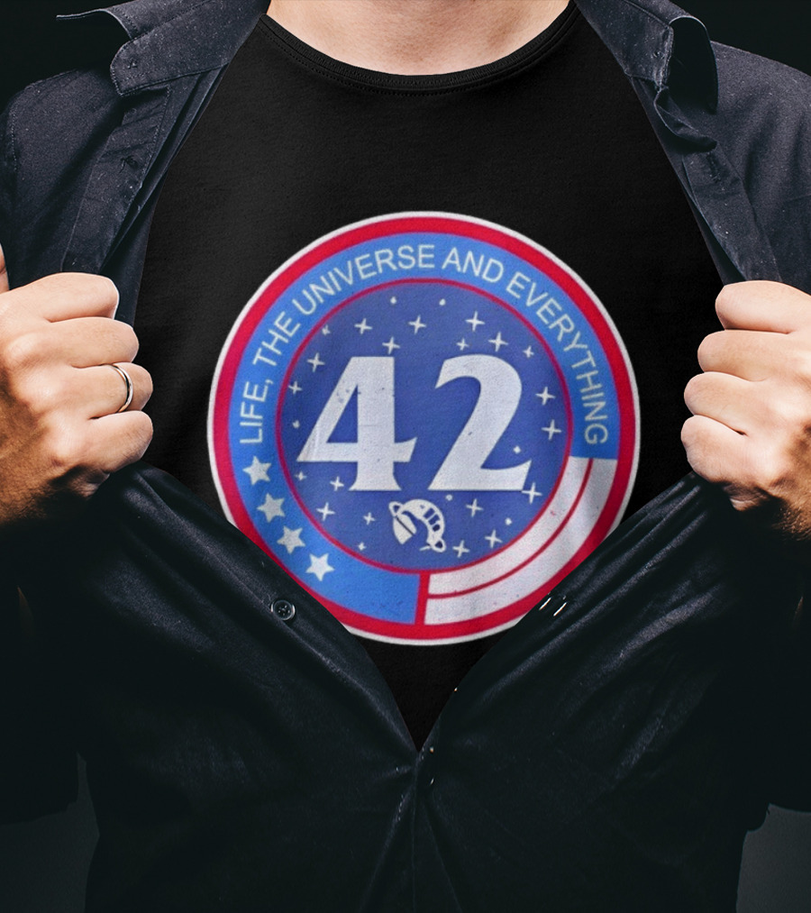Life The Universe And Everything 42 Hitchhiker's Guide To The Galaxy T-Shirt