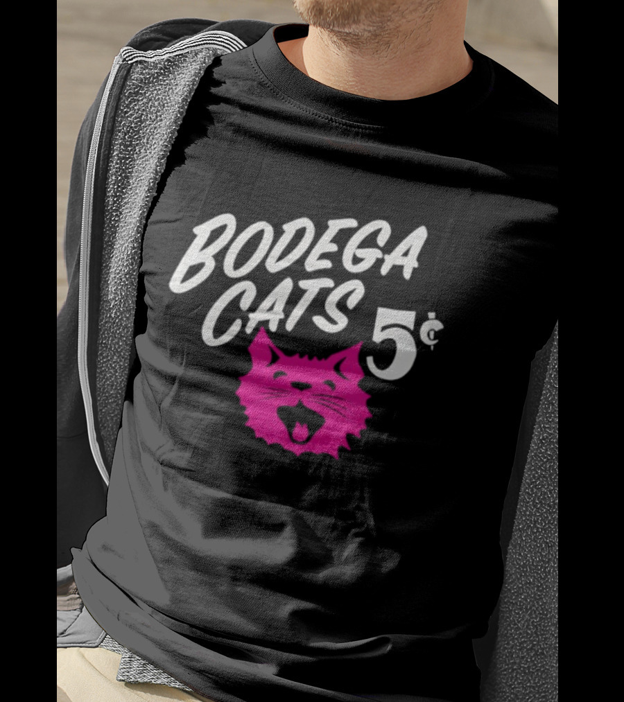 Bodega Cats 5 Cent Pink Cat T-Shirt
