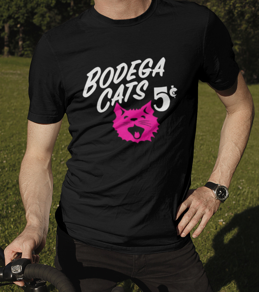 Bodega Cats 5 Cent Pink Cat T-Shirt