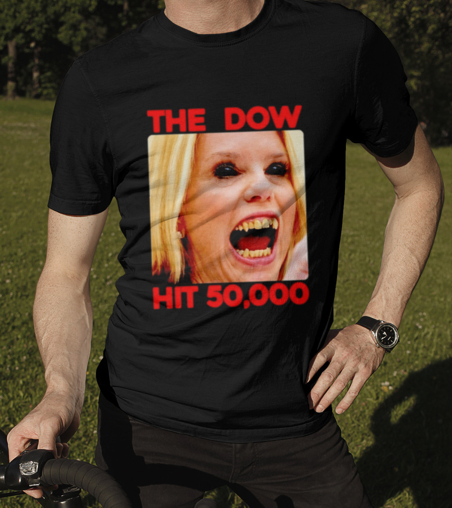 The Dow Hit 50000 Teeth Blonde Woman T-Shirt