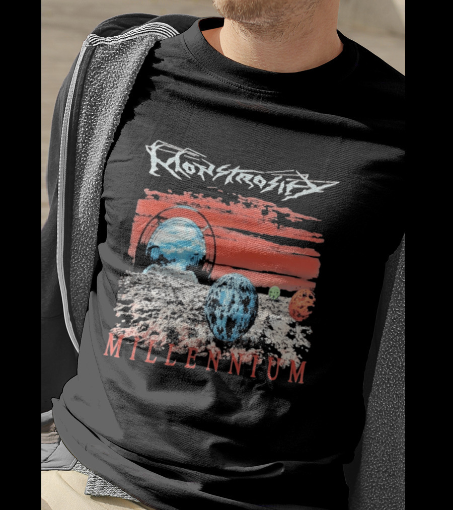 Monstrosity Millennium Sci Fi Landscape Portal And Planets T-Shirt