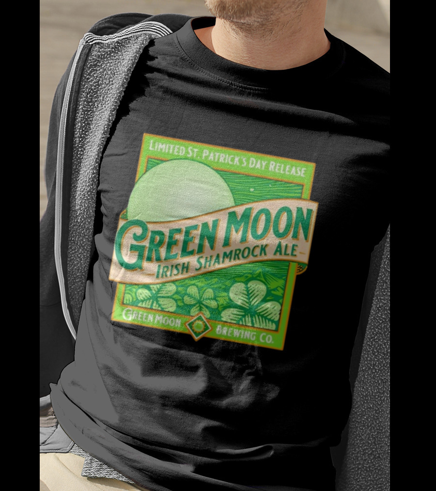 Green Moon Irish Shamrock Ale Limited St. Patrick's Day Release Green Moon Brewing Co T-Shirt