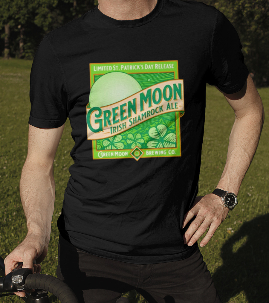Green Moon Irish Shamrock Ale Limited St. Patrick's Day Release Green Moon Brewing Co T-Shirt