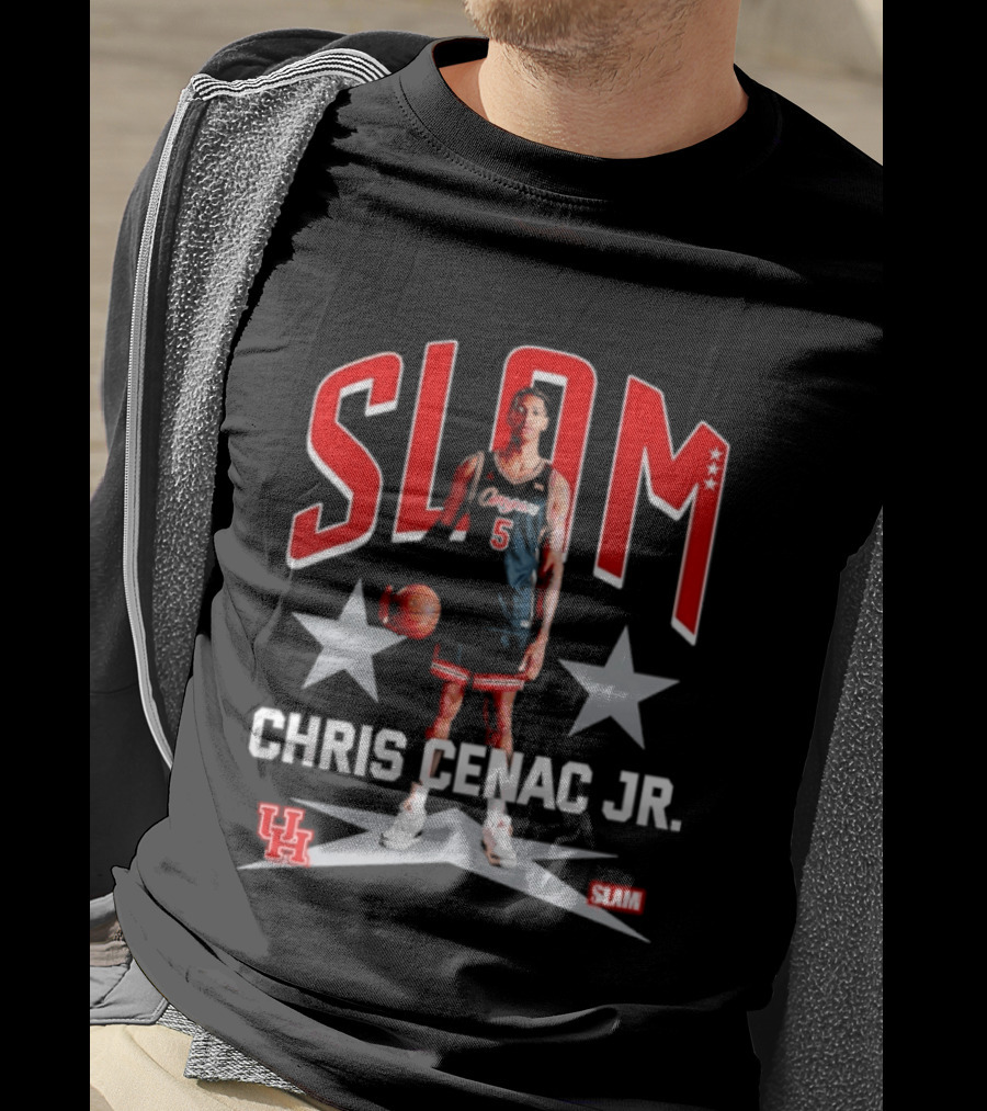 Slam Chris Cenac Jr. Houston Cougars Basketball UH T-Shirt