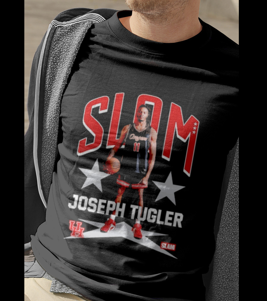 Slam Joseph Tugler Houston Cougars 11 Basketball Stars T-Shirt
