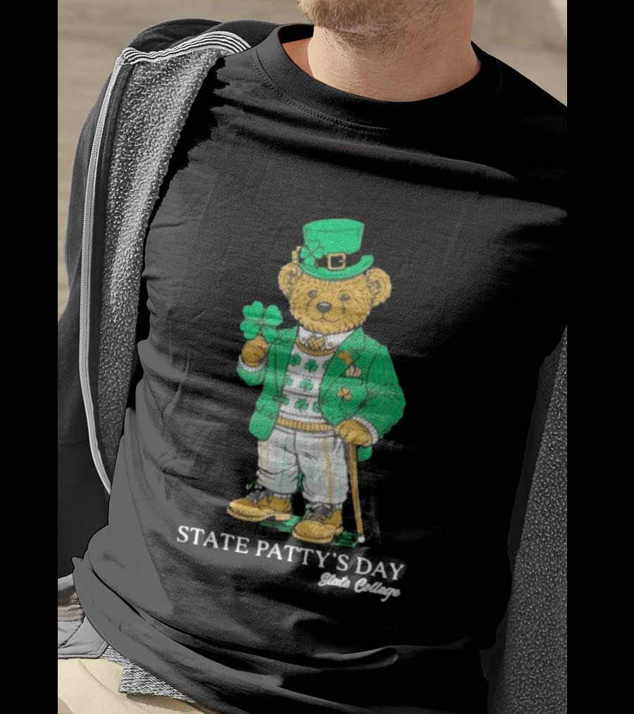State Patty's Day State College Irish Bear Holiday T-Shirt