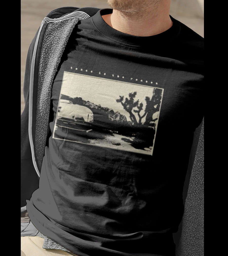 Texas Is The Reason Desert Landscape Vintage Trailer Scene T-Shirt